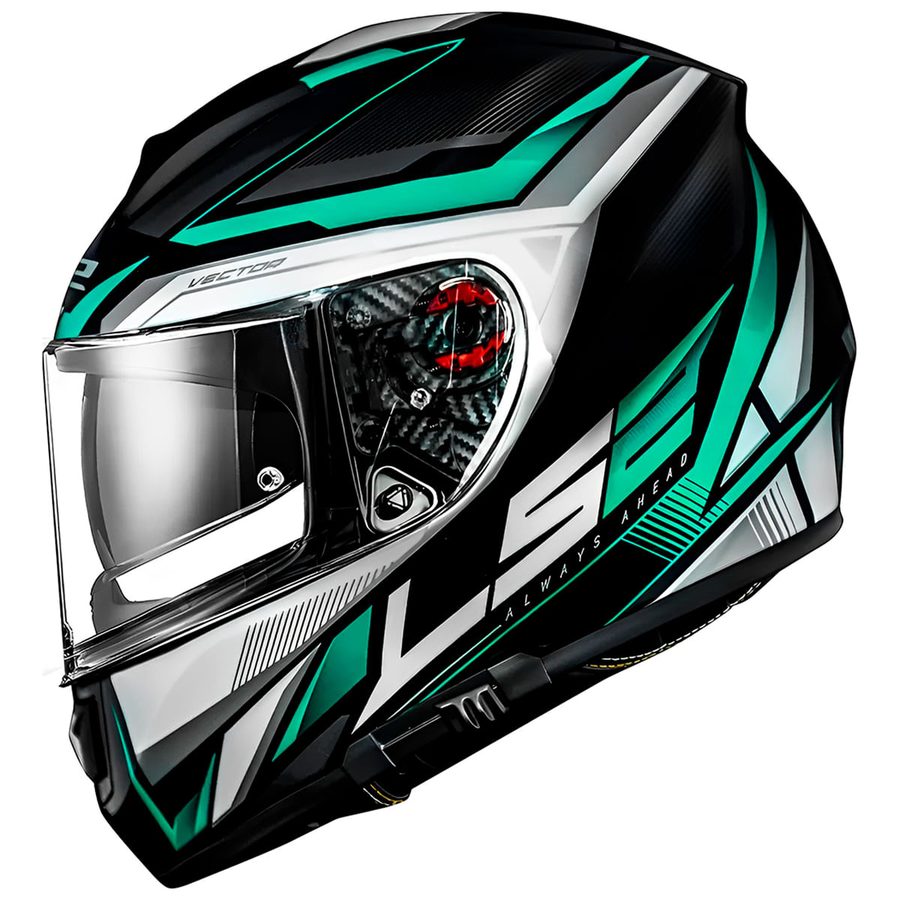 Capacete LS2 FF397 Vector Rider Prata/Cinza/Verde