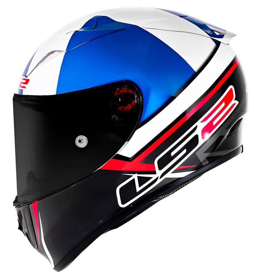 Capacete LS2 FF323 Arrow R John Mcphee 2 Branco/Azul/Vermelho