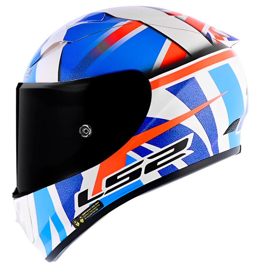 Capacete LS2 FF323 Arrow R John Mcphee Branco/Azul/Laranja
