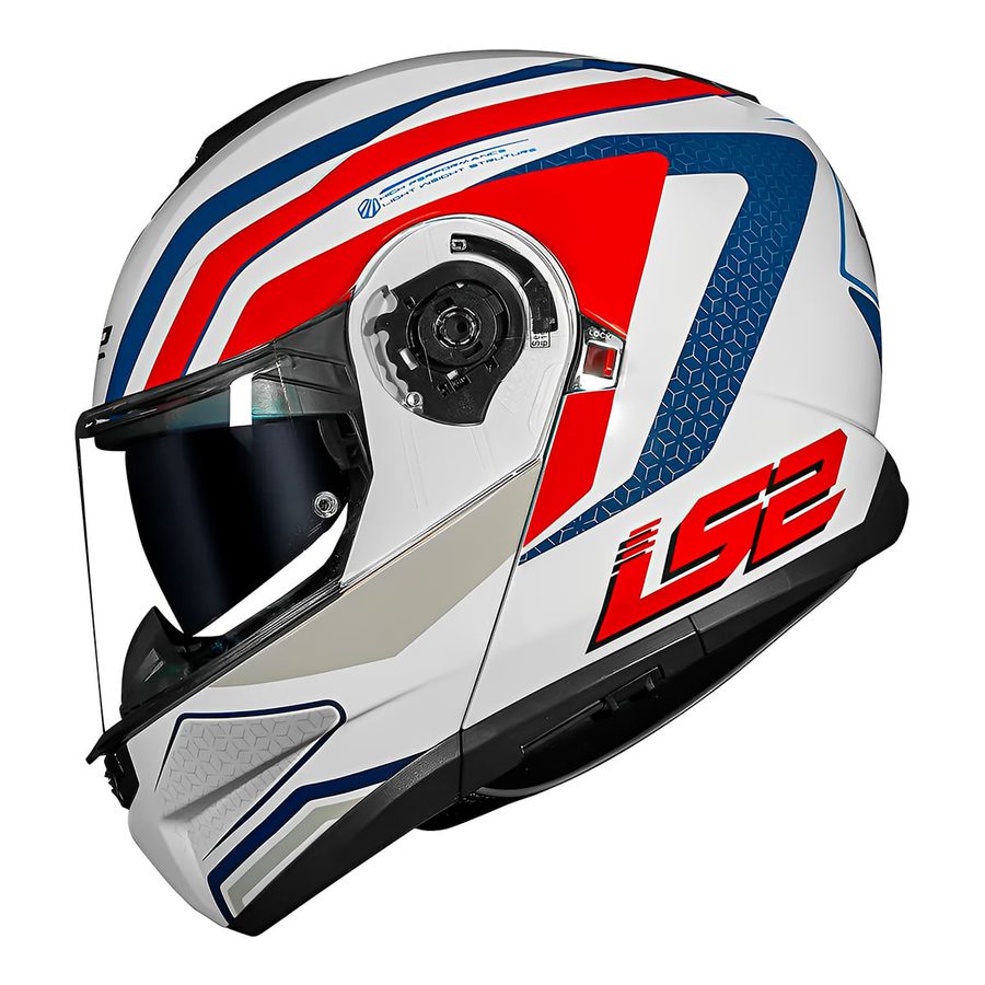 Capacete LS2 FF908 Strobe 2 Phantom Azul Vermelho Branco