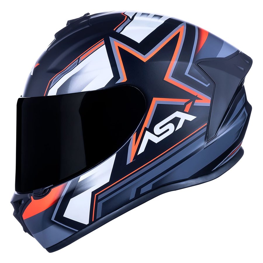 Capacete ASX Draken Pilot Fosco - Preto/Vermelho/Cinza