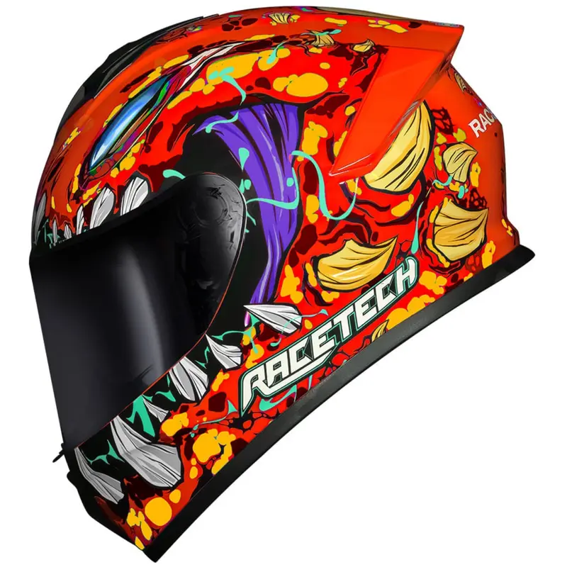 Capacete Race Tech Hit Lizard - Laranja