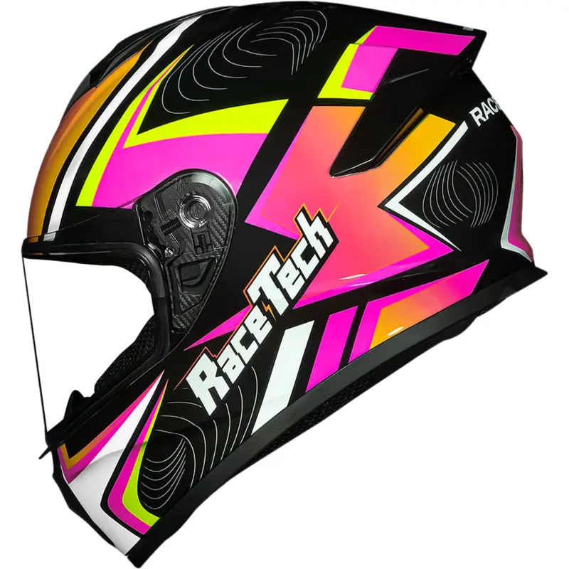 Capacete Race Tech Hit Draw - Preto/Rosa