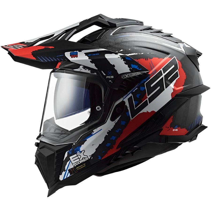Capacete LS2 MX701 Explorer C Extend Cross/Off - Road - Vermelho Fosco