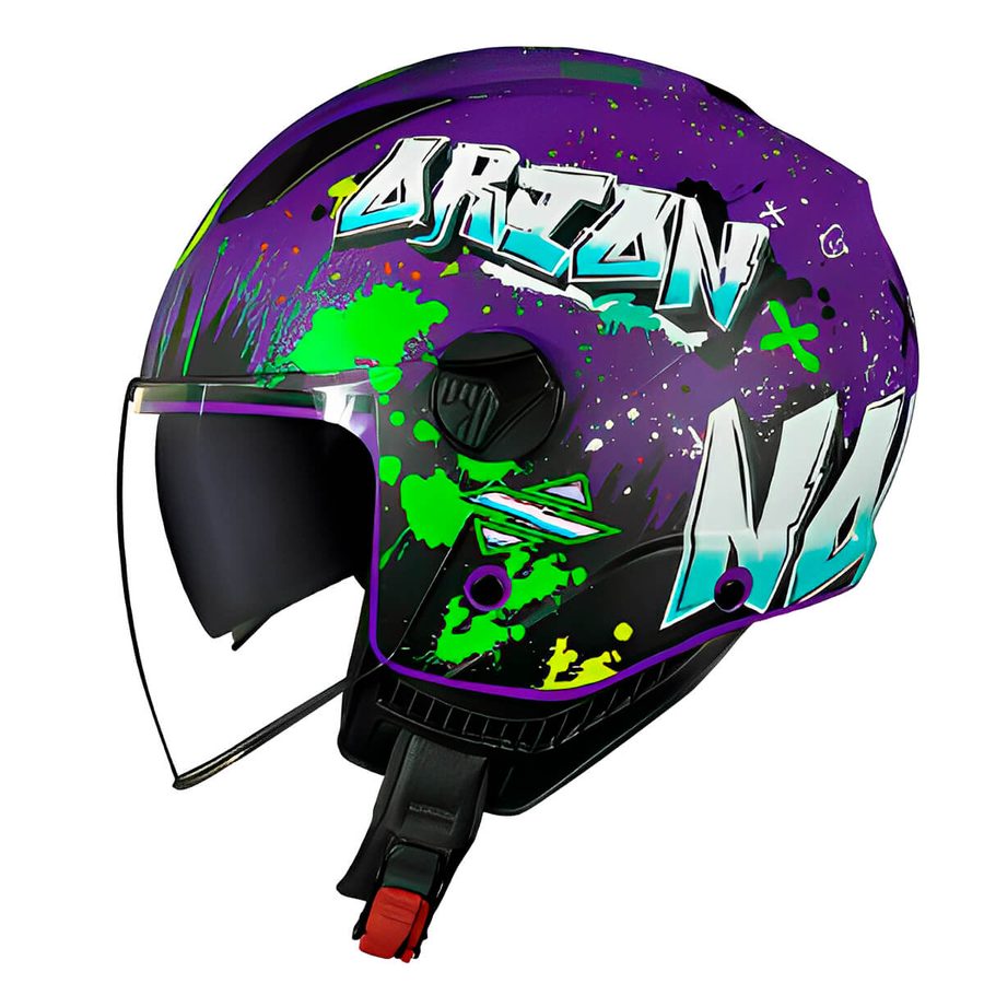 Capacete Norisk Orion SV Shine Roxo/Azul Fosco