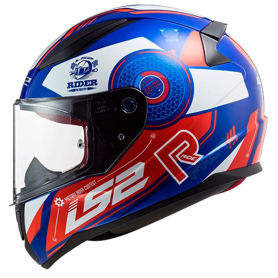 Capacete LS2 FF353 Rapid Stratus Azul Vermelho Branco