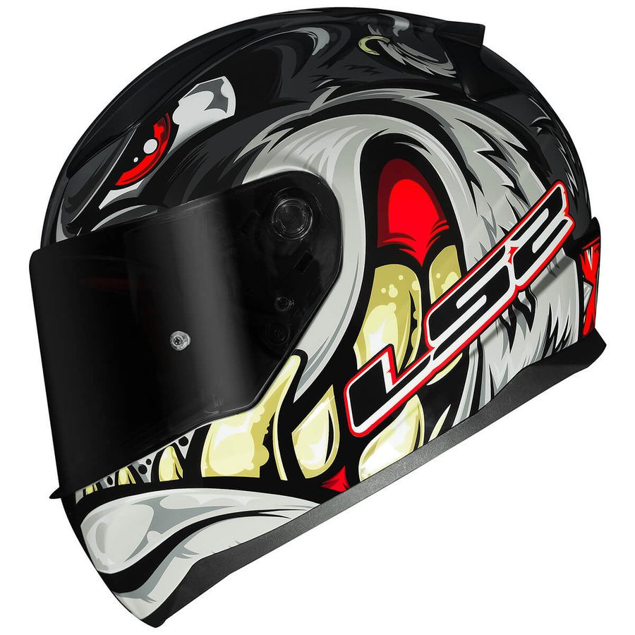 Capacete LS2 FF353 Rapid Spox Cinza Vermelho