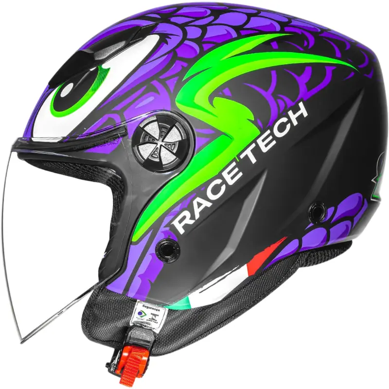 Capacete Race Tech Play Snake - Roxo
