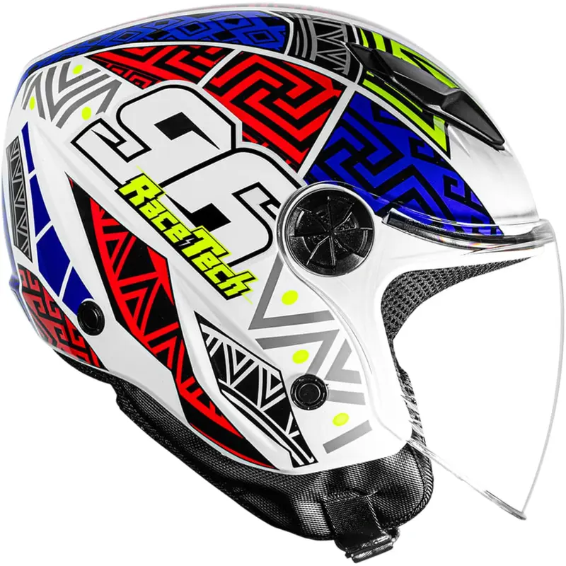 Capacete Race Tech Play Art - Branco