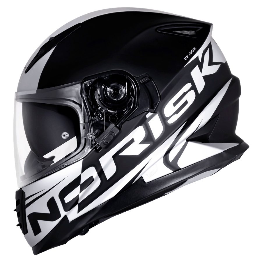 Capacete Norisk FF302 Soul Manty Fosco Preto Silver