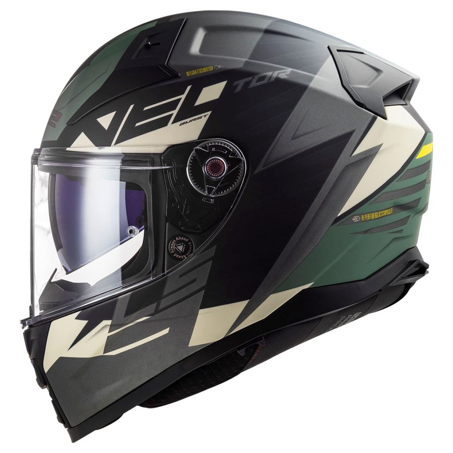 Capacete LS2 FF811 Vector 2 Absolute Titanium Preto Fosco