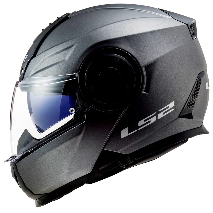 Capacete LS2 FF902 Scope Titanium Articulado/Robocop - Cinza Fosco