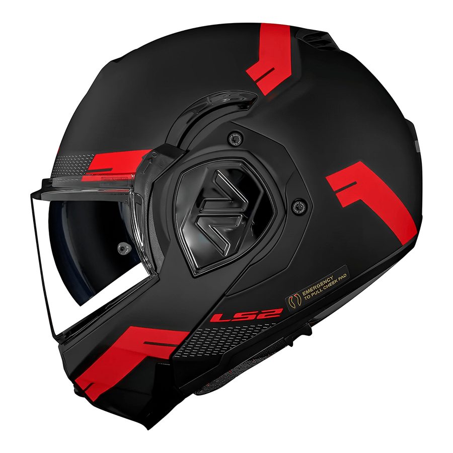 Capacete LS2 FF906 Advant Bend Articulado/Robocop - Preto Fosco