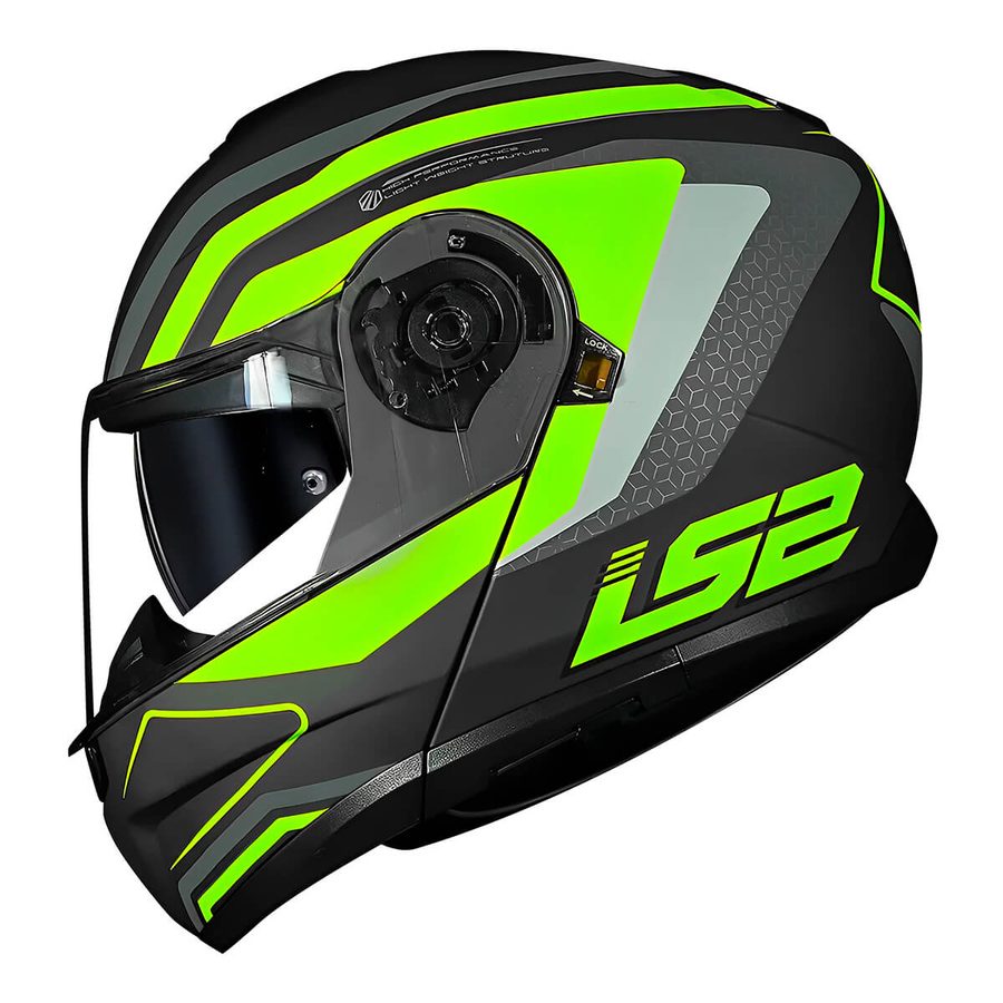 Capacete LS2 FF908 Articulado/Robocop - Preto/Cinza