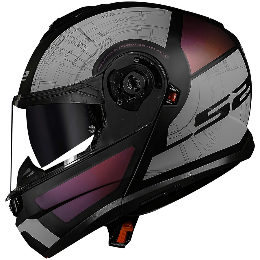 Capacete LS2 FF908 Articulado/Robocop - Preto Fosco