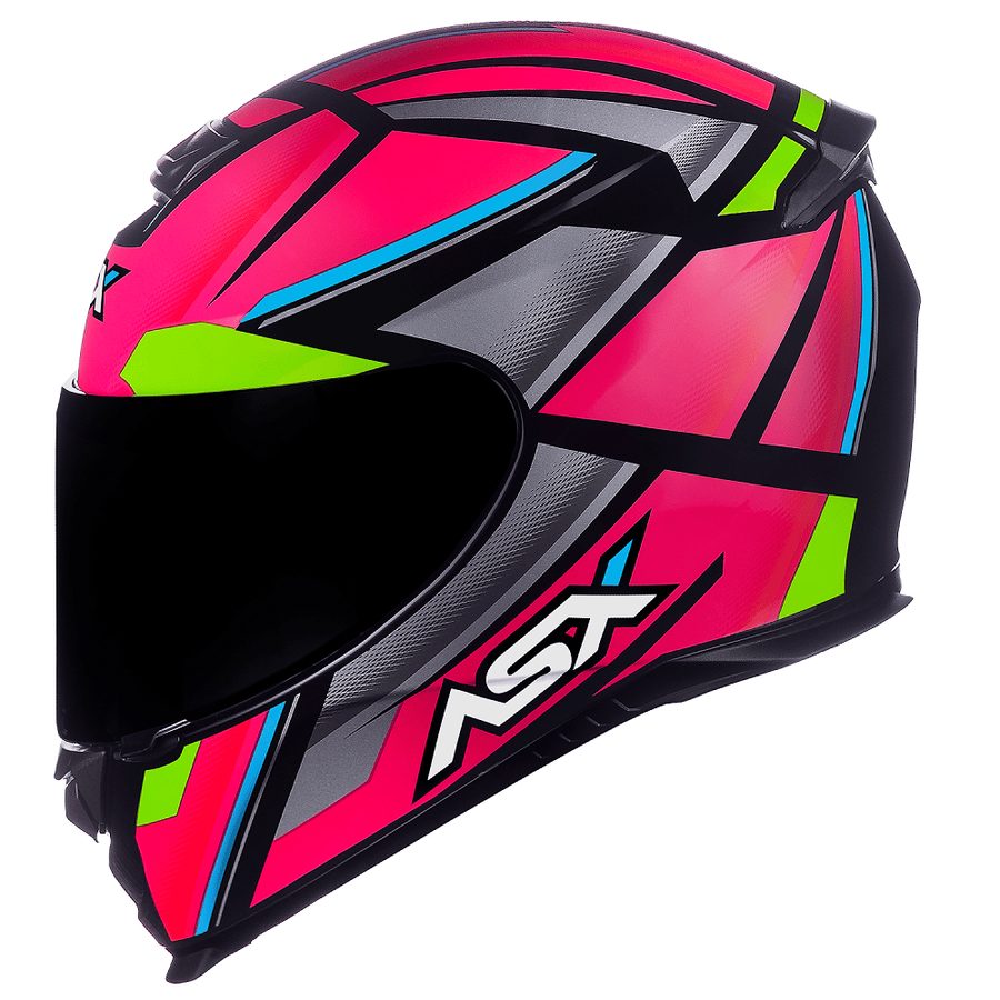 Capacete ASX Eagle Explorer - Preto/Rosa/Prata